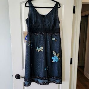 Adrianna Papell dress blue and black size 18w